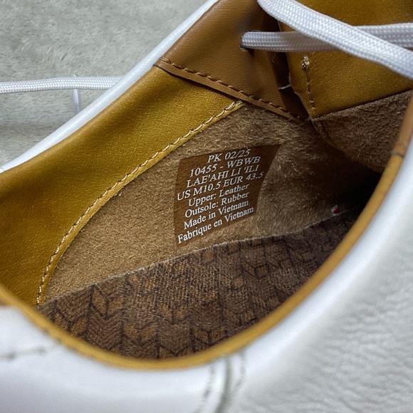 OluKai Lae’ahi Li’ Ili White Leather Sneaker Mens 10.5 - Picture 9 of 9